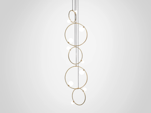 DROPS CLUSTER 5 - LED handmade brass pendant lamp _ Marc Wood Studio